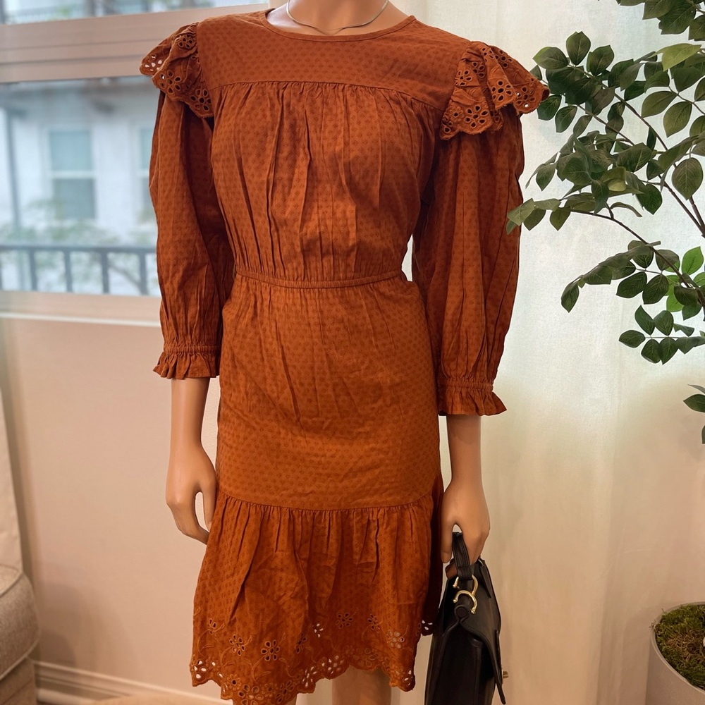 Universal Thread Orange Ruffled Tiered Sundress - image 2